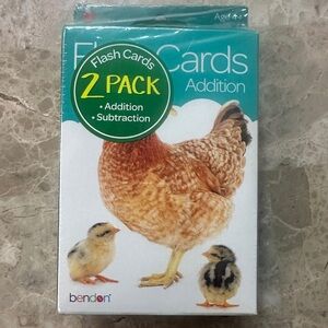 Bendon Kids Math Flash Cards 2 Pack Addition Subtraction Learning Pre-K School 4